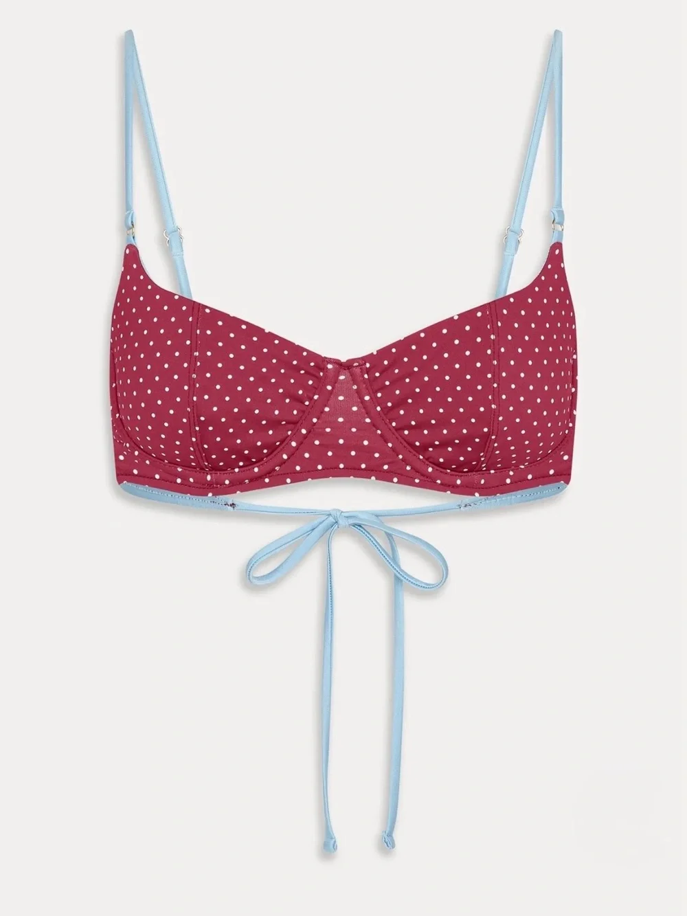 Frankies Bikinis Cola Bikini Top Polka Dot - Size M – NWT